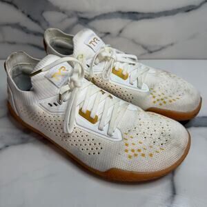 TYR DZ-1 DropZero Barefoot Trainers M Sz 7.5 W Sz 9 White/Gold Gym Lift Crossfit